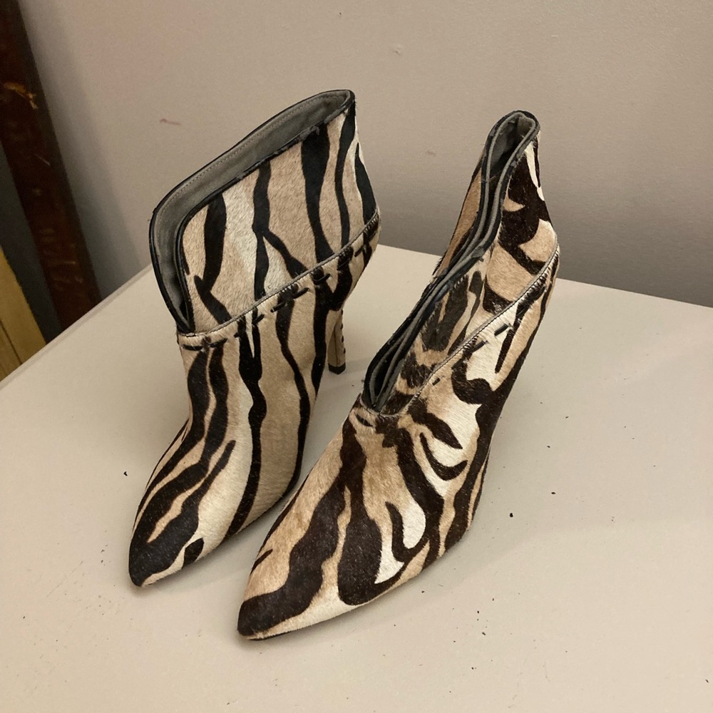 Zebra Print Ankle Boots